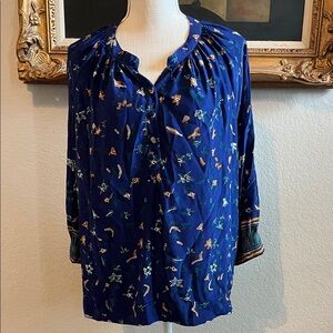 Natalie Martin Midnight Blue Floral Blouse